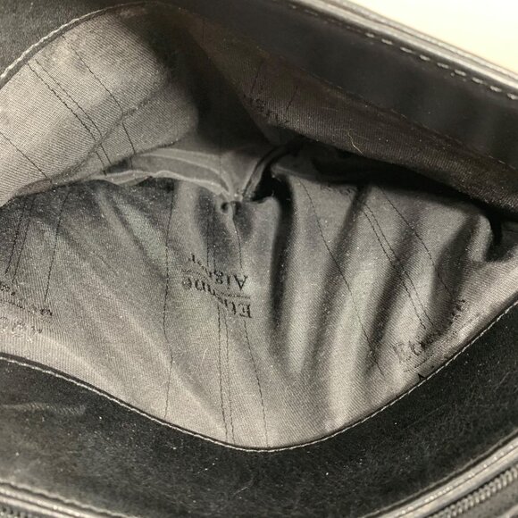 Vintage Etienne Aigner Black Genuine Leather Triple Compartment Shoulder Bag - Picture 7 of 8